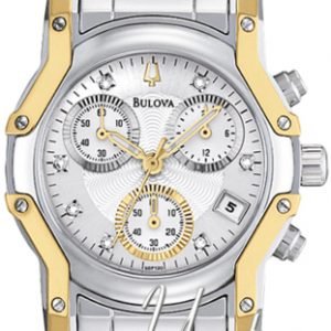 Bulova Diamond 98p120 Kello Hopea / Kullansävytetty Teräs