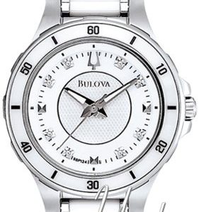 Bulova Diamond 98p124 Kello Valkoinen / Keraaminen