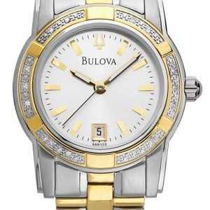 Bulova Diamond 98r120 Kello Hopea / Kullansävytetty Teräs