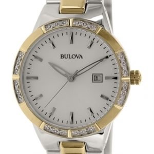 Bulova Diamond 98r169 Kello Hopea / Punakultasävyinen