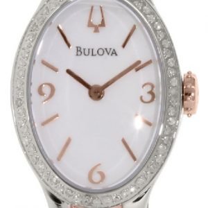 Bulova Diamond 98r190 Kello Valkoinen / Punakultasävyinen