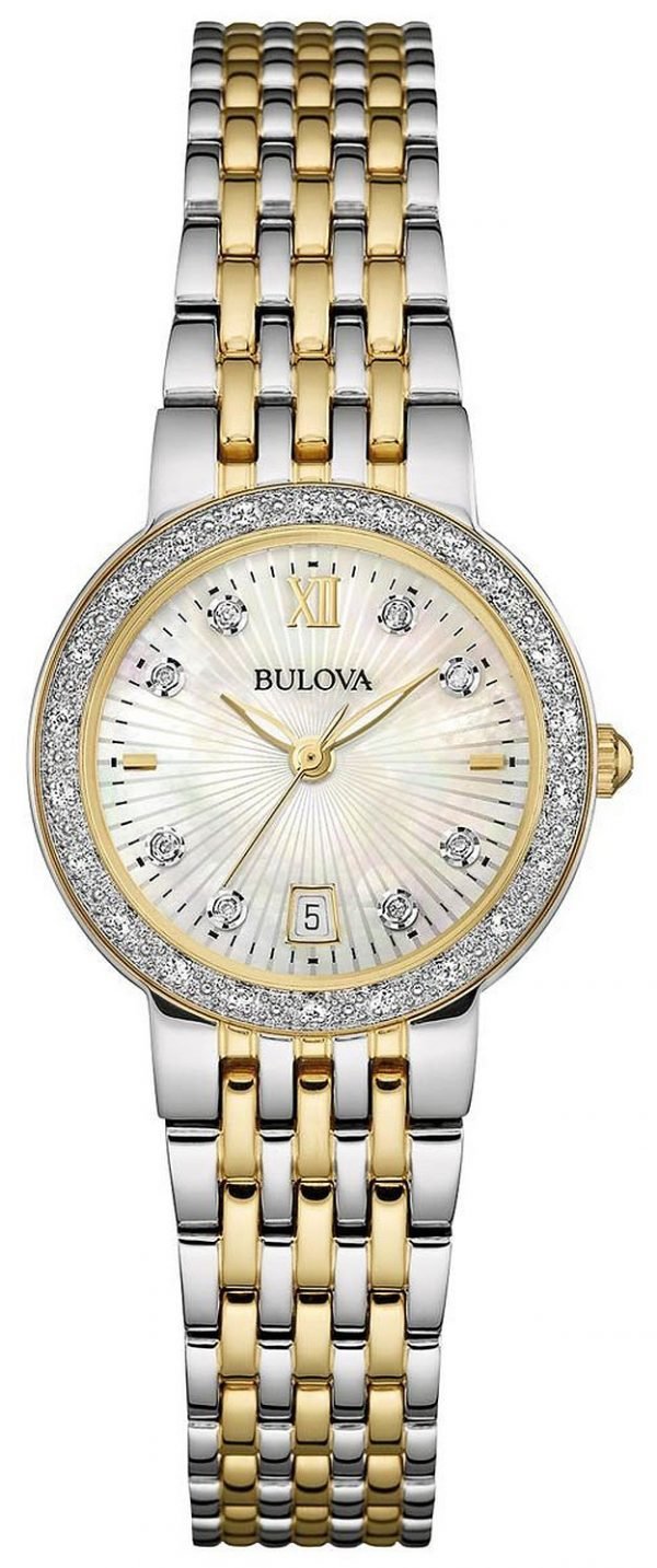 Bulova Diamond 98r211 Kello Valkoinen / Teräs