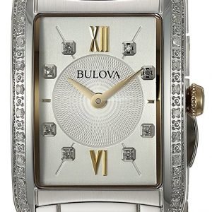 Bulova Diamond 98r227 Kello Hopea / Kullansävytetty Teräs