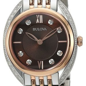 Bulova Diamond 98r230 Kello Ruskea / Punakultasävyinen