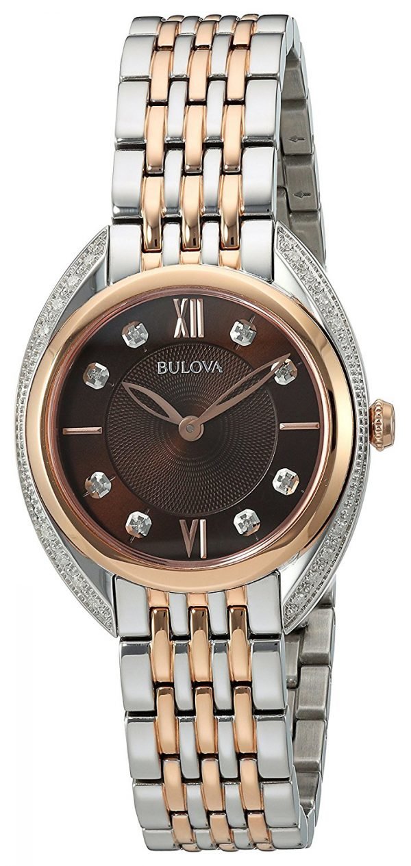 Bulova Diamond 98r230 Kello Ruskea / Punakultasävyinen