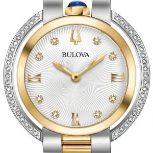 Bulova Diamond 98r246 Kello Hopea / Kullansävytetty Teräs