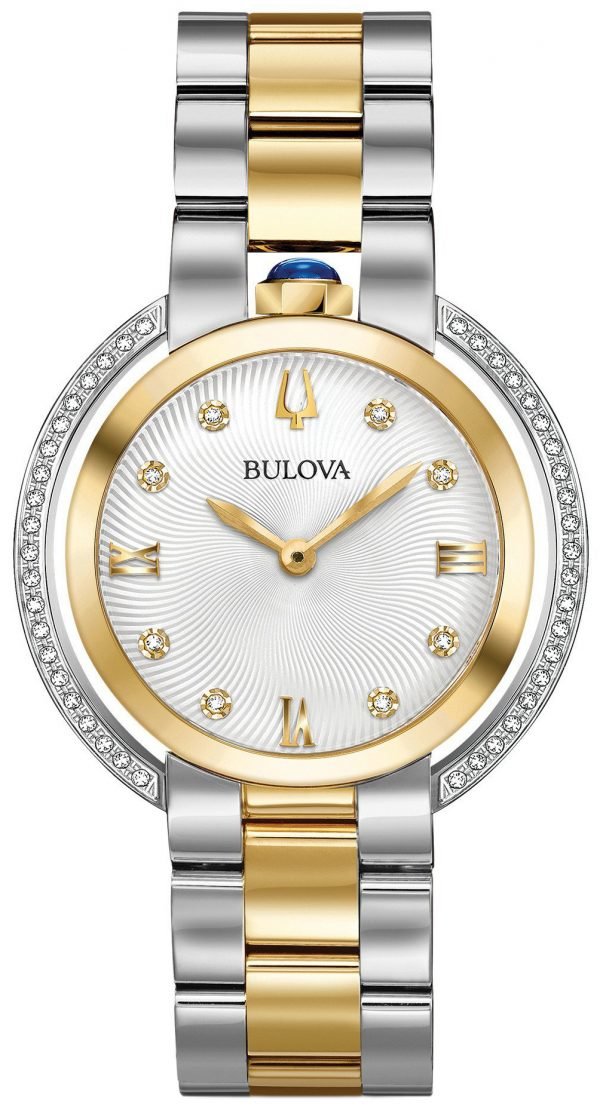 Bulova Diamond 98r246 Kello Hopea / Kullansävytetty Teräs