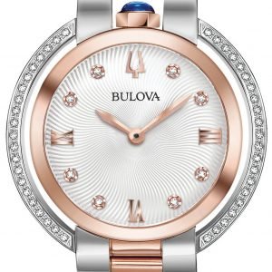 Bulova Diamond 98r247 Kello Hopea / Punakultasävyinen