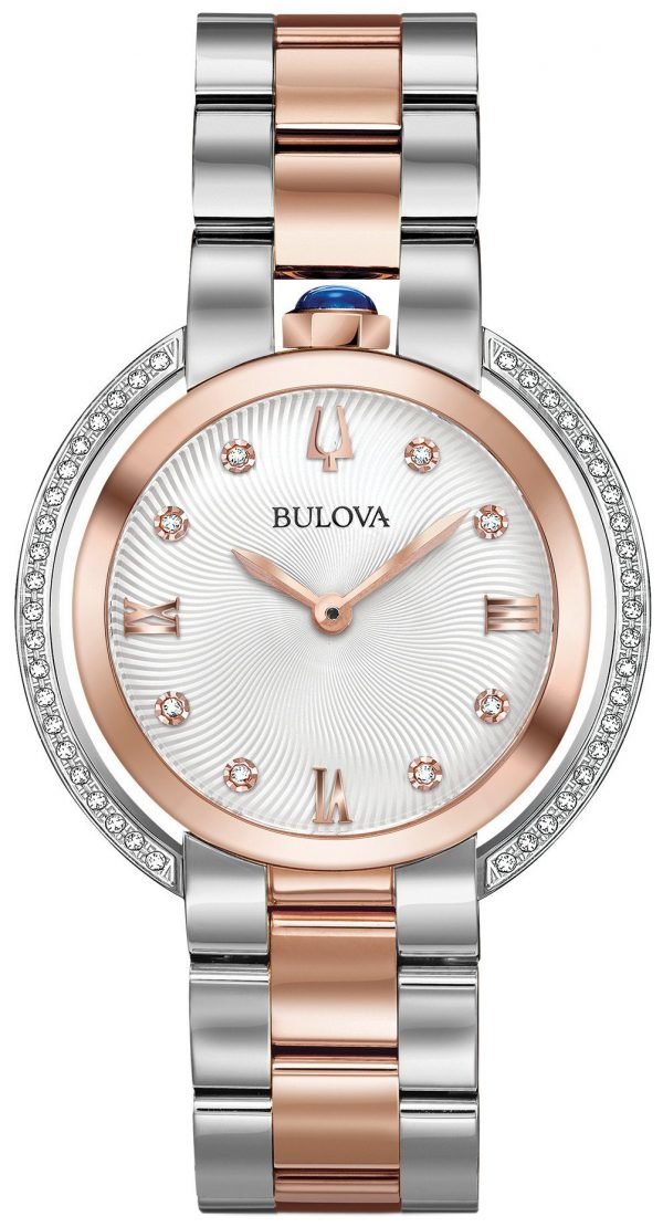 Bulova Diamond 98r247 Kello Hopea / Punakultasävyinen