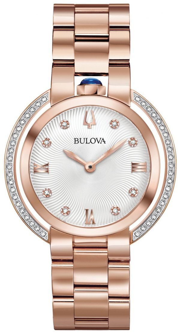 Bulova Diamond 98r248 Kello Hopea / Punakultasävyinen