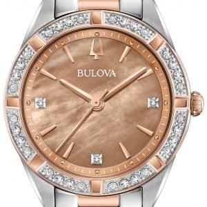 Bulova Diamond 98r264 Kello Pronssi / Punakultasävyinen