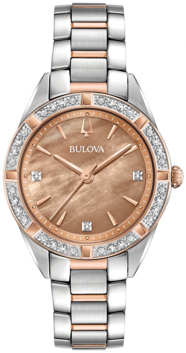 Bulova Diamond 98r264 Kello Pronssi / Punakultasävyinen