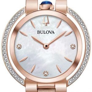 Bulova Diamond 98r267 Kello Valkoinen / Nahka