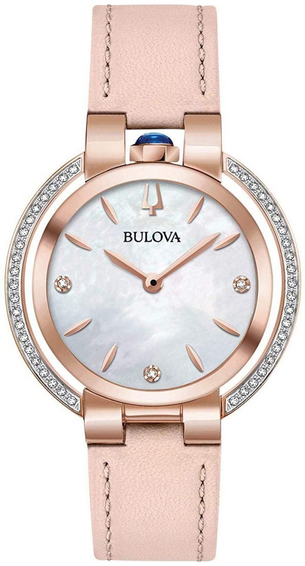 Bulova Diamond 98r267 Kello Valkoinen / Nahka