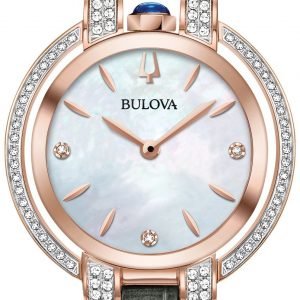 Bulova Diamond 98r268 Kello Valkoinen / Nahka