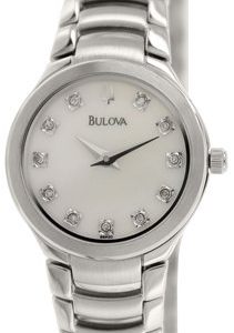 Bulova Diamonds Dam 96p20 Kello Valkoinen / Teräs