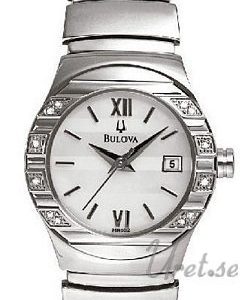 Bulova Diamonds Dam 96r002 Kello Valkoinen / Teräs