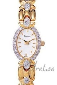 Bulova Diamonds Dam 98r34 Kello Valkoinen / Kullansävytetty