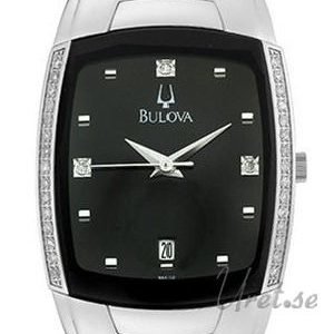 Bulova Diamonds Herr 96e02 Kello Musta / Teräs