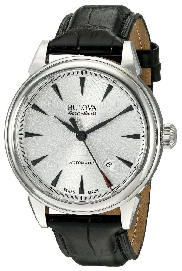 Bulova Dress 63b173 Kello Hopea / Nahka