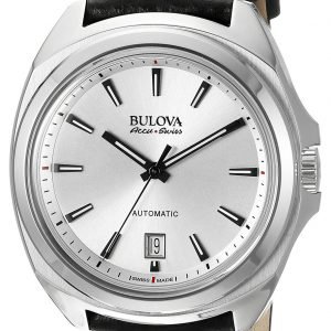 Bulova Dress 63b184 Kello Hopea / Nahka