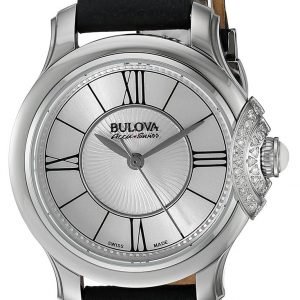 Bulova Dress 63r142 Kello Hopea / Nahka