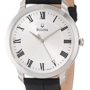 Bulova Dress 96a133 Kello Hopea / Nahka