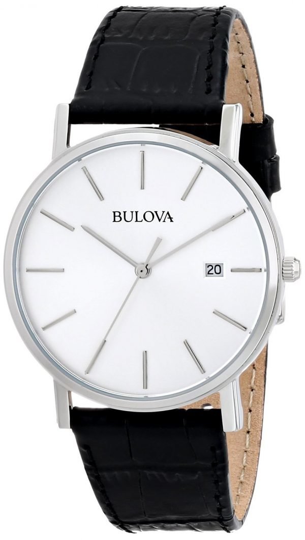 Bulova Dress 96b104 Kello Hopea / Nahka