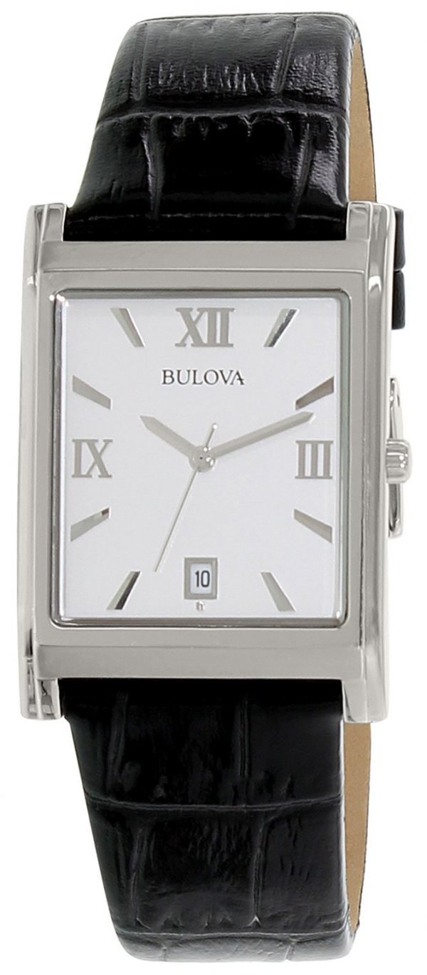 Bulova Dress 96b107 Kello Hopea / Nahka