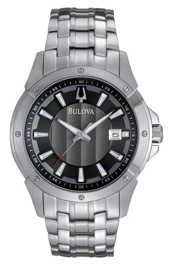 Bulova Dress 96b169 Kello Musta / Teräs