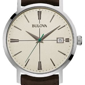 Bulova Dress 96b242 Kello Beige / Nahka