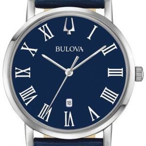 Bulova Dress 96b295 Kello Sininen / Nahka