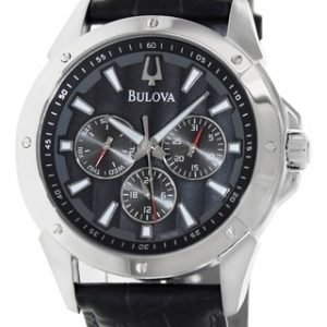 Bulova Dress 96c113 Kello Musta / Nahka