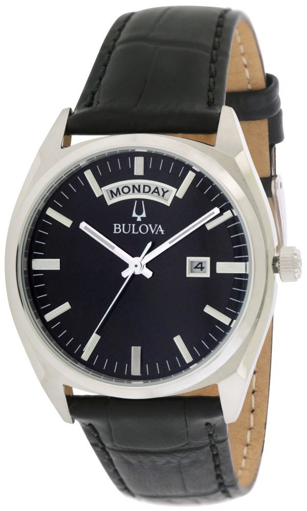 Bulova Dress 96c128 Kello Musta / Nahka