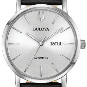 Bulova Dress 96c130 Kello Hopea / Nahka