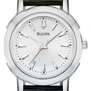 Bulova Dress 96l129 Kello Hopea / Nahka