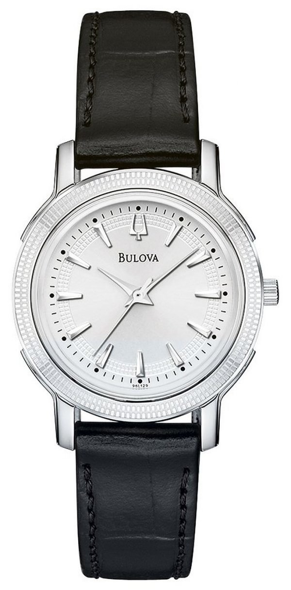 Bulova Dress 96l129 Kello Hopea / Nahka