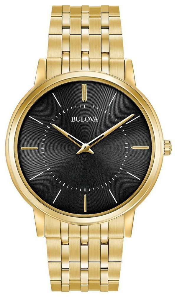 Bulova Dress 97a127 Kello Musta / Kullansävytetty Teräs