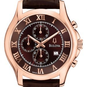 Bulova Dress 97b120 Kello Ruskea / Nahka