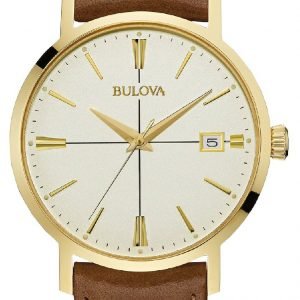 Bulova Dress 97b151 Kello Valkoinen / Nahka