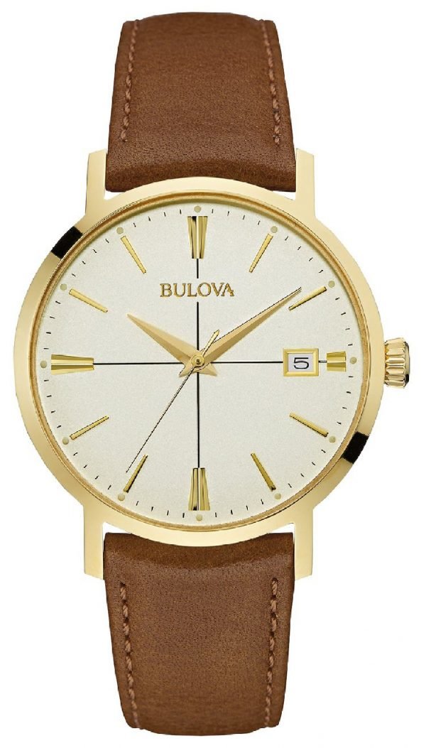 Bulova Dress 97b151 Kello Valkoinen / Nahka