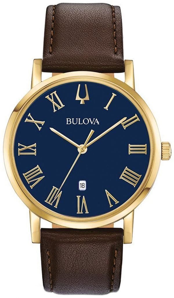 Bulova Dress 97b177 Kello Sininen / Nahka