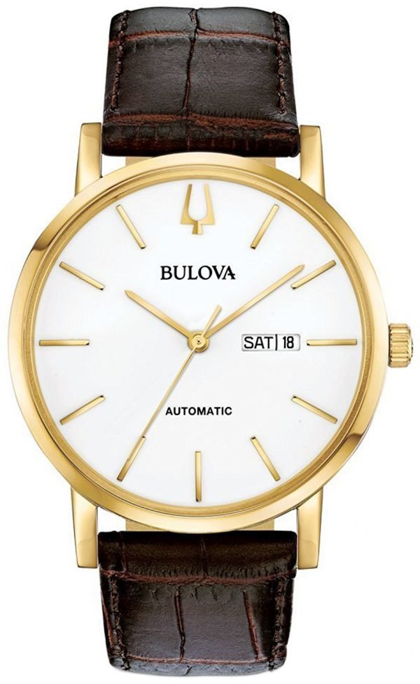 Bulova Dress 97c107 Kello Valkoinen / Nahka