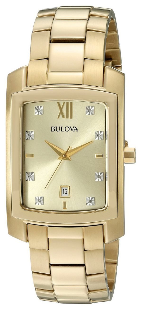 Bulova Dress 97d107 Kello Samppanja / Kullansävytetty Teräs