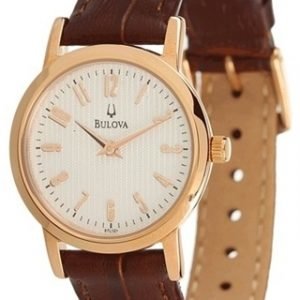 Bulova Dress 97l121 Kello Hopea / Nahka