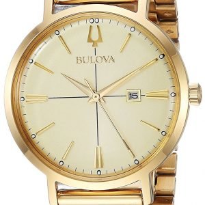 Bulova Dress 97m115 Kello Samppanja / Kullansävytetty Teräs