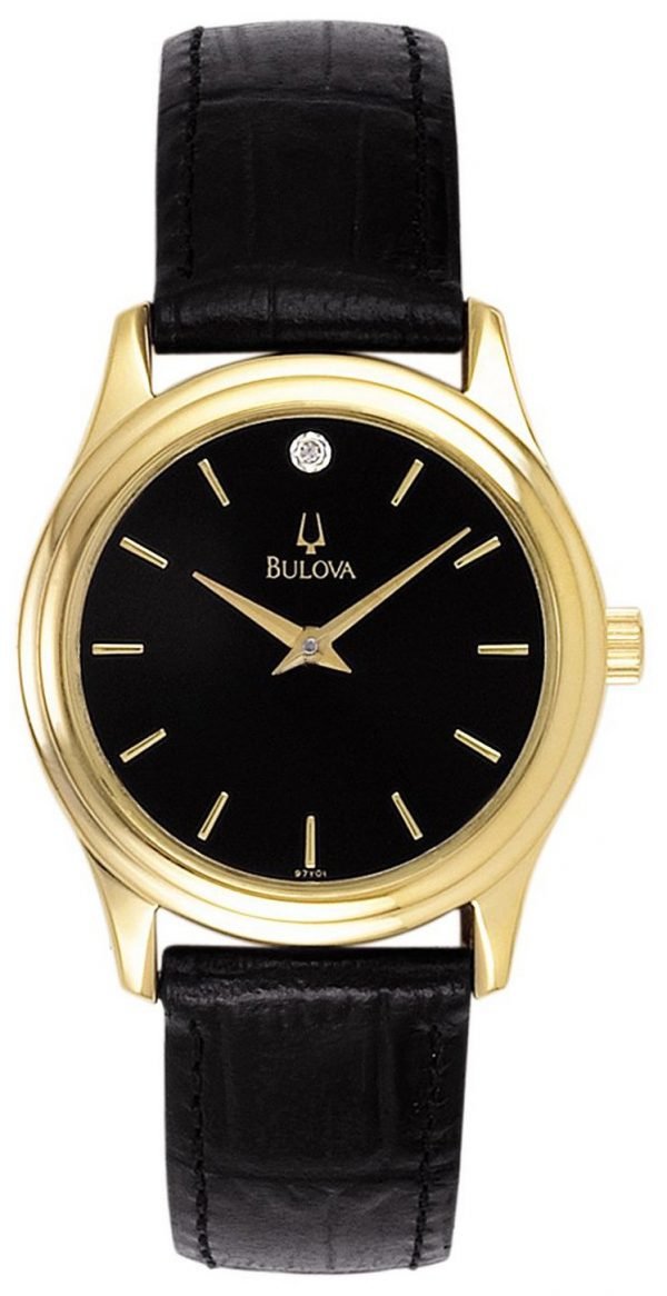 Bulova Dress 97y01 Kello Musta / Nahka