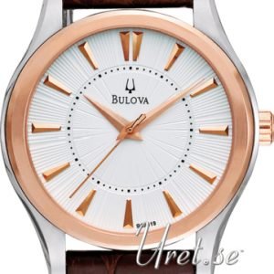 Bulova Dress 98a119 Kello Valkoinen / Nahka