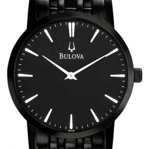 Bulova Dress 98a122 Kello Musta / Teräs