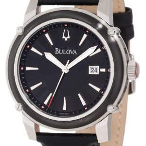 Bulova Dress 98b160 Kello Musta / Nahka